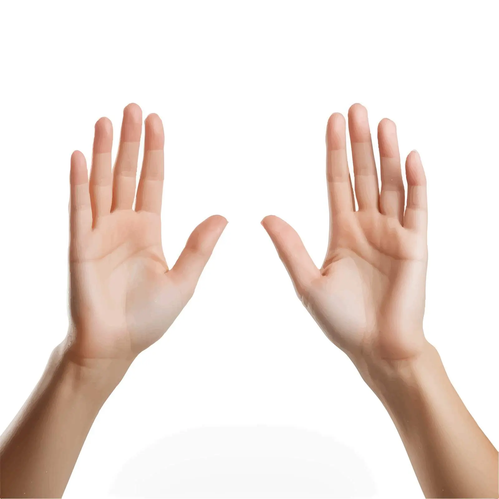 Classic Vector Mockup of Woman with Open Hands – free female silhouette image from Dotvec