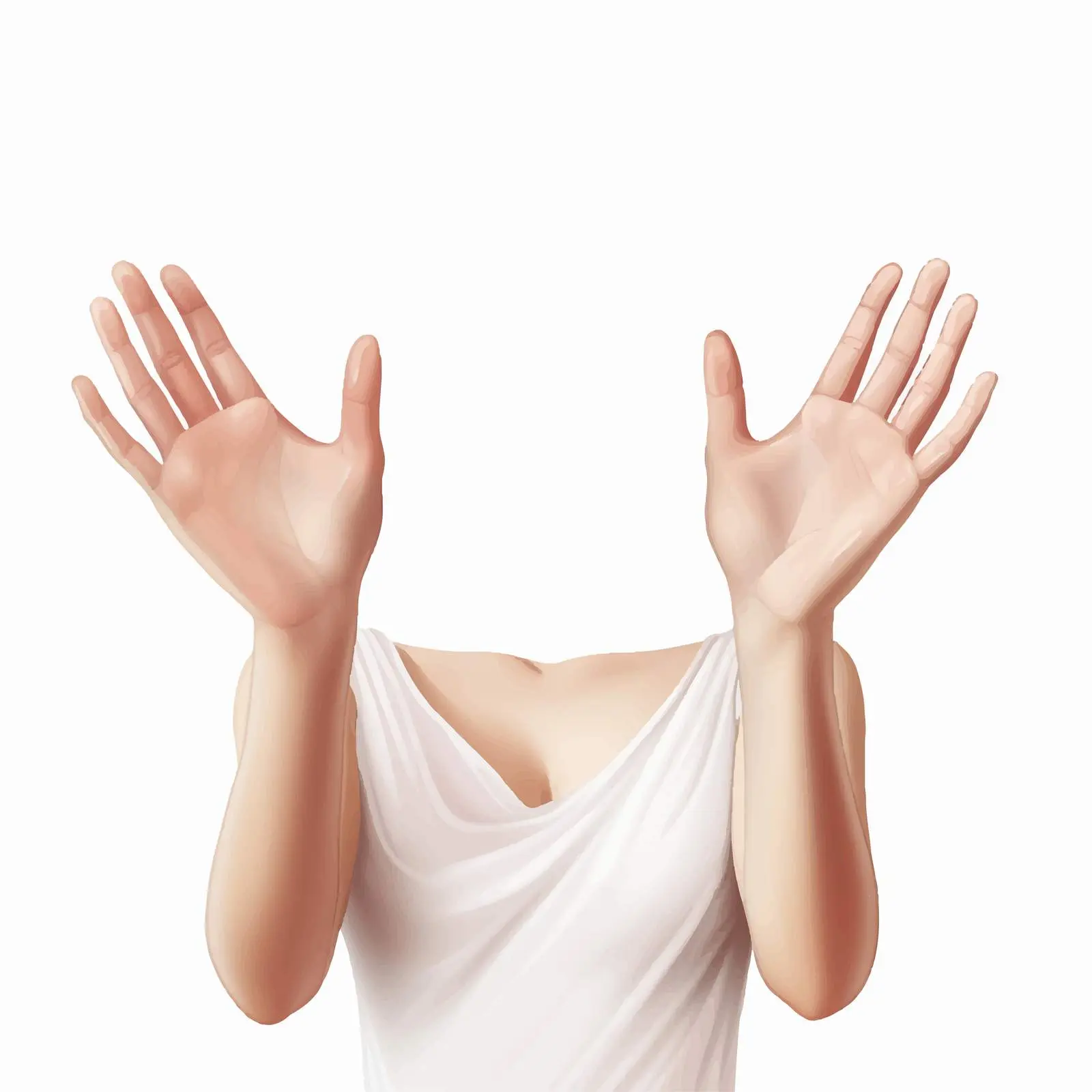 Classic Universal Mockup with Woman's Open Hands — free download from Dotvec