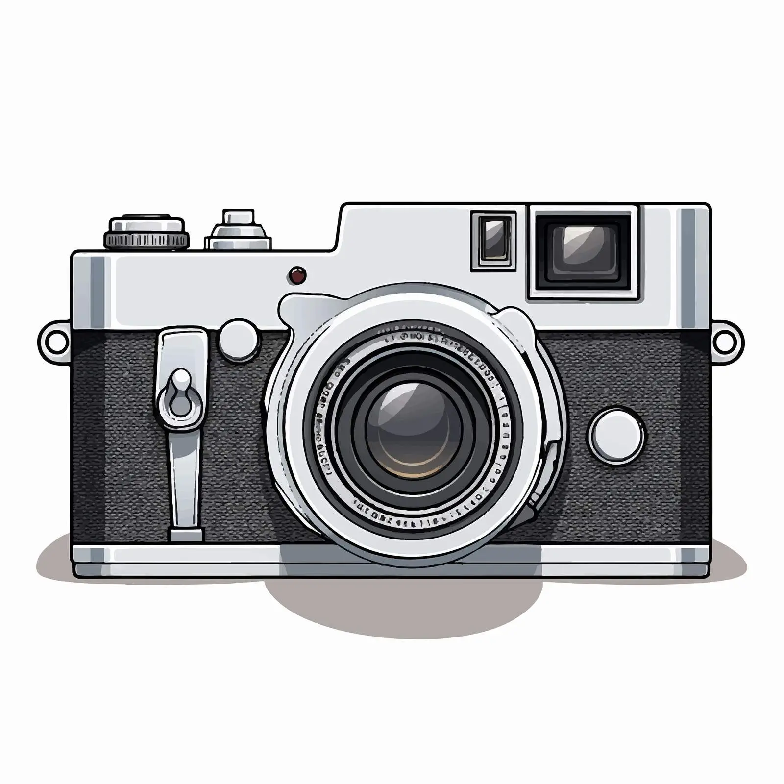 Classic Compact Camera Illustration on White Background — free download from Dotvec