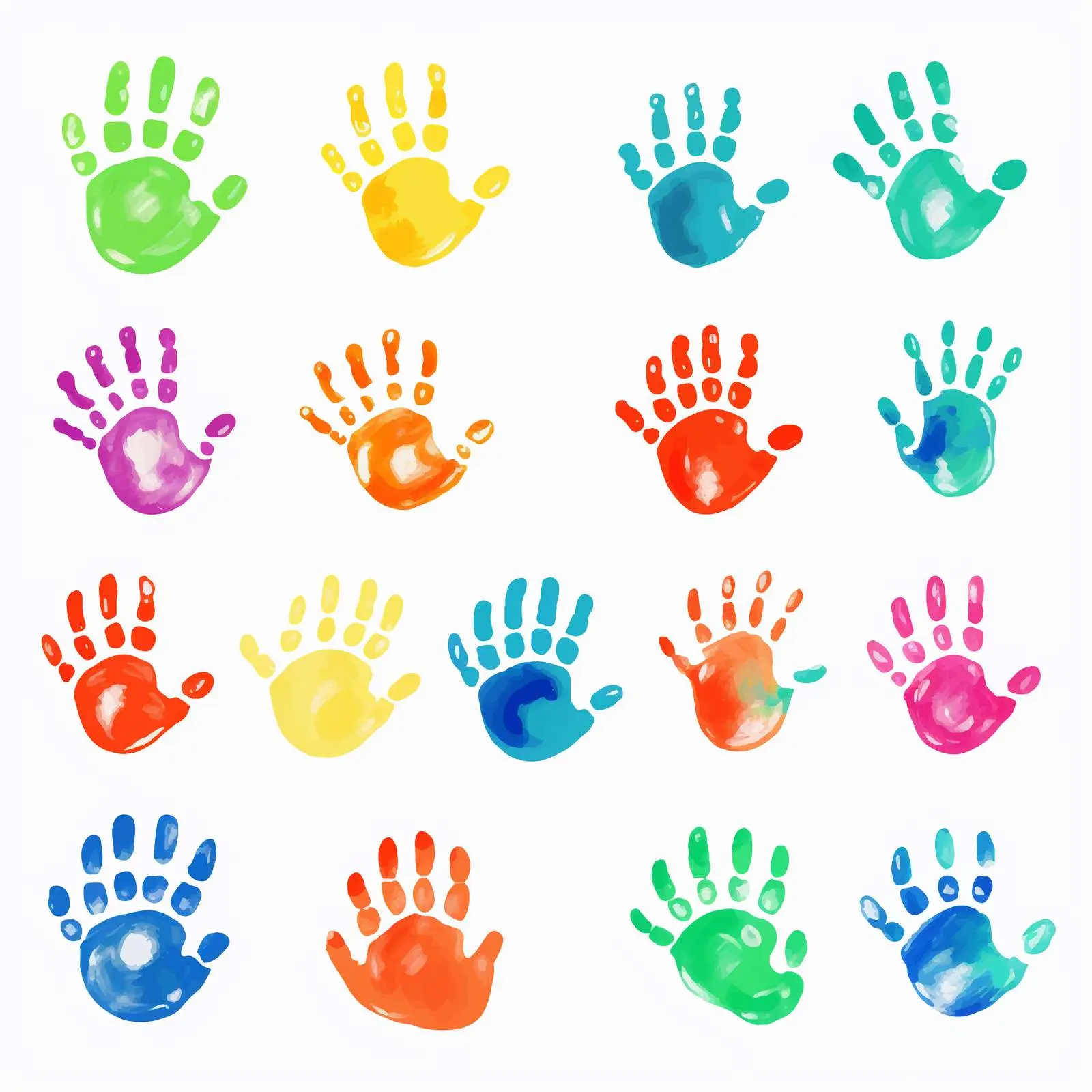 Rainbow Hand Prints Religious Clip Art for Kids — free download from Dotvec