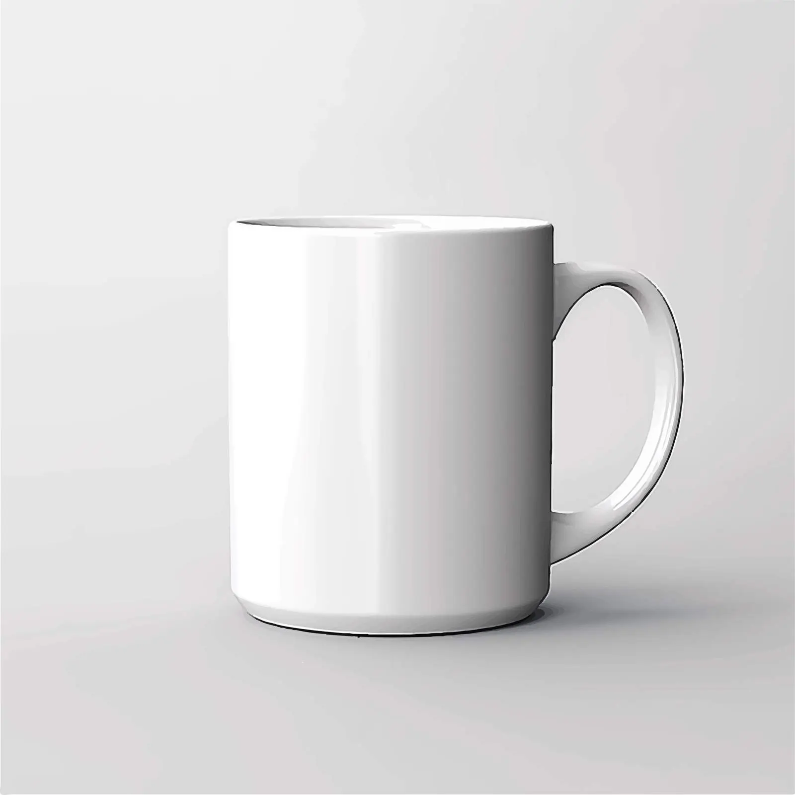 Classic White Mug Mockup on White Background — free download from Dotvec