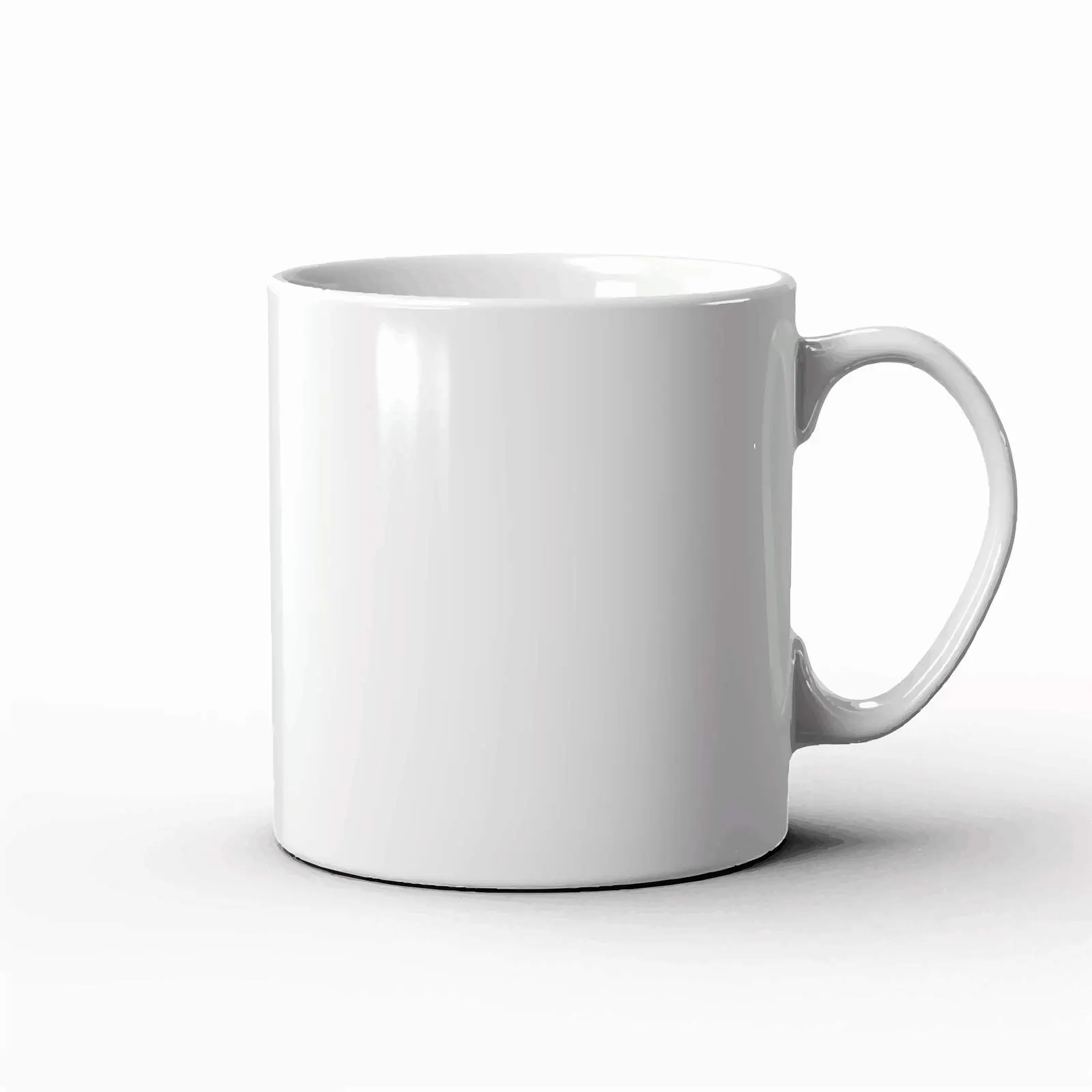 Classic White Mug Mockup on White Background – free container image from Dotvec