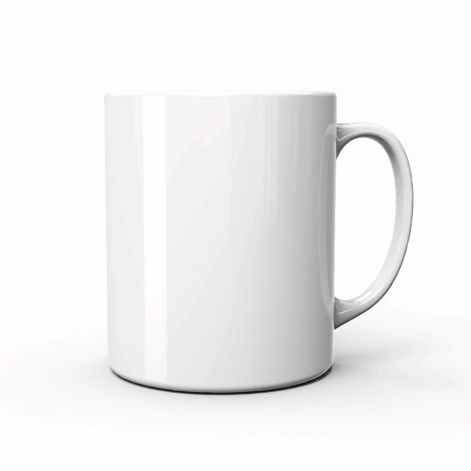 Classic White Mug Mockup on White Background – free container image from Dotvec