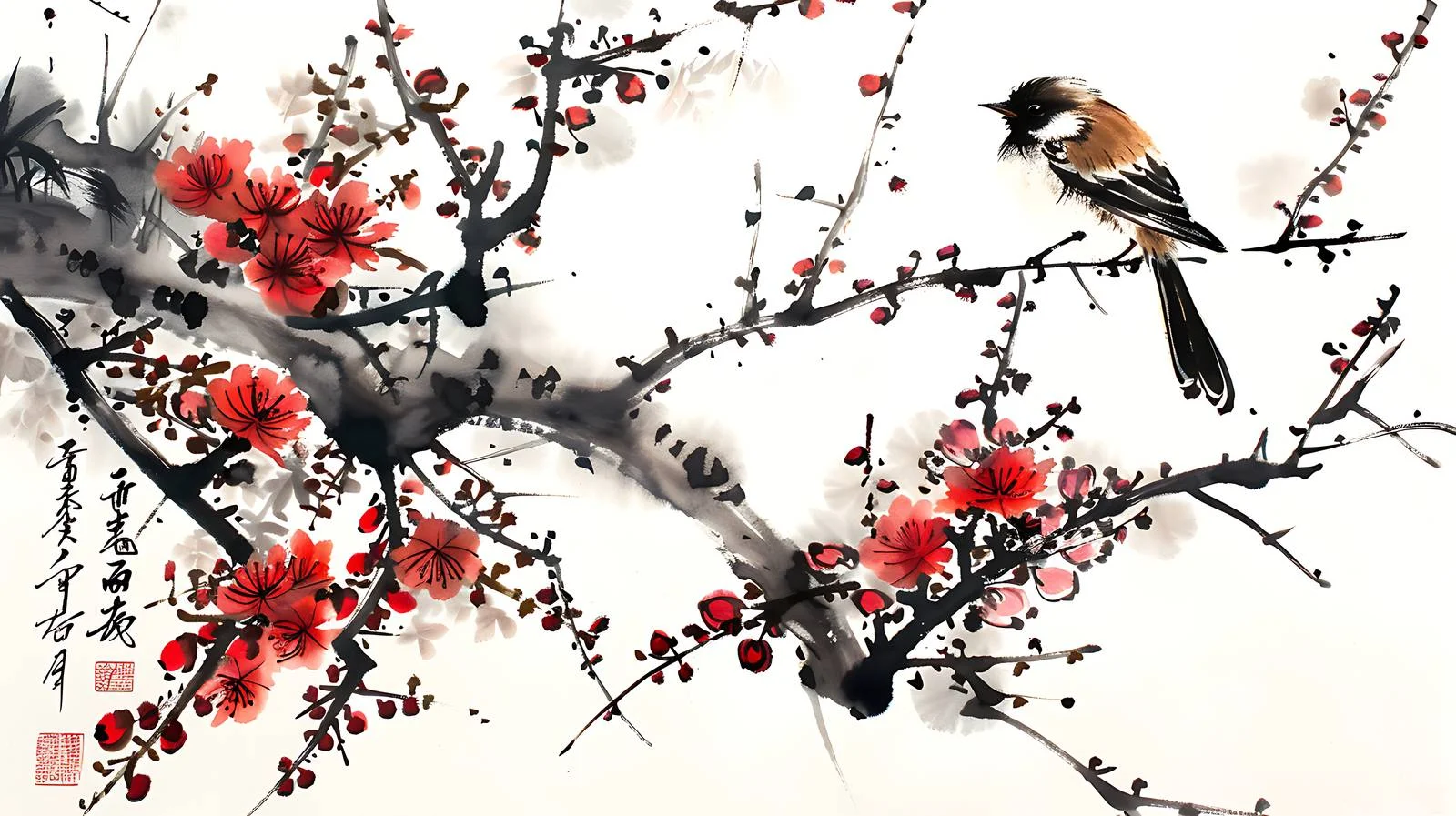 Chinese Painting on White Background — free download from Dotvec