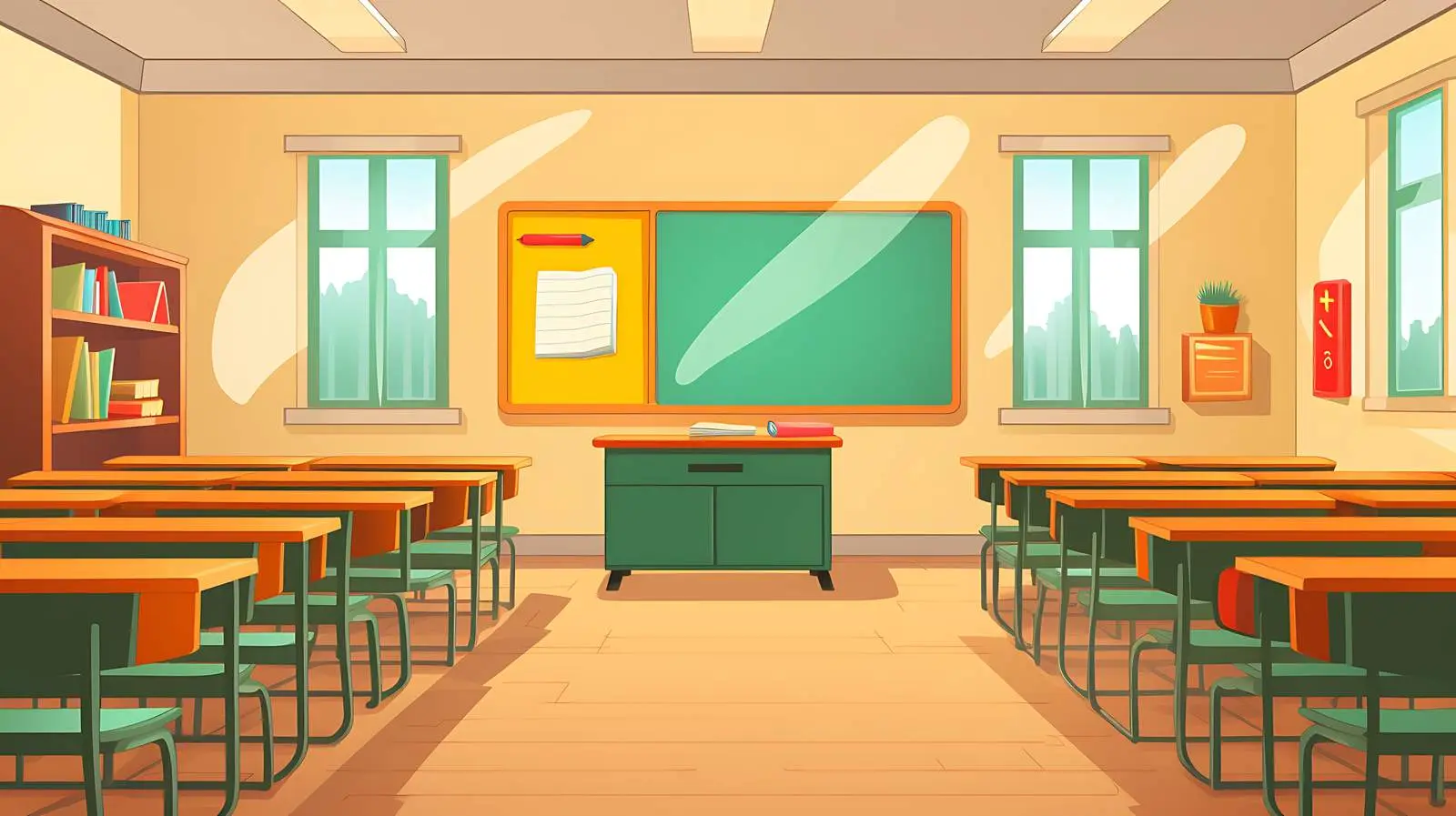 Modern Classroom Setup — free download from Dotvec