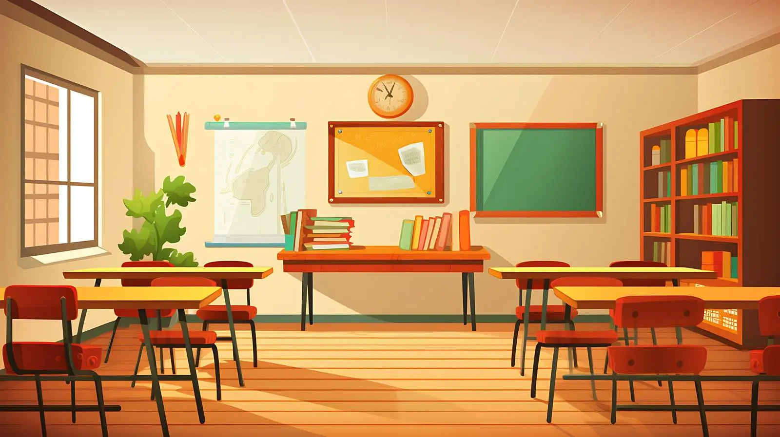 Modern Classroom Setup — free download from Dotvec