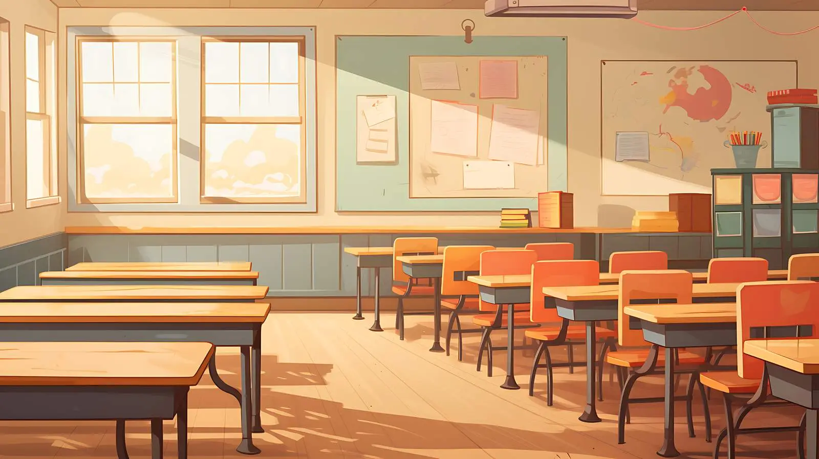 Illustrated Classroom Setup — free download from Dotvec