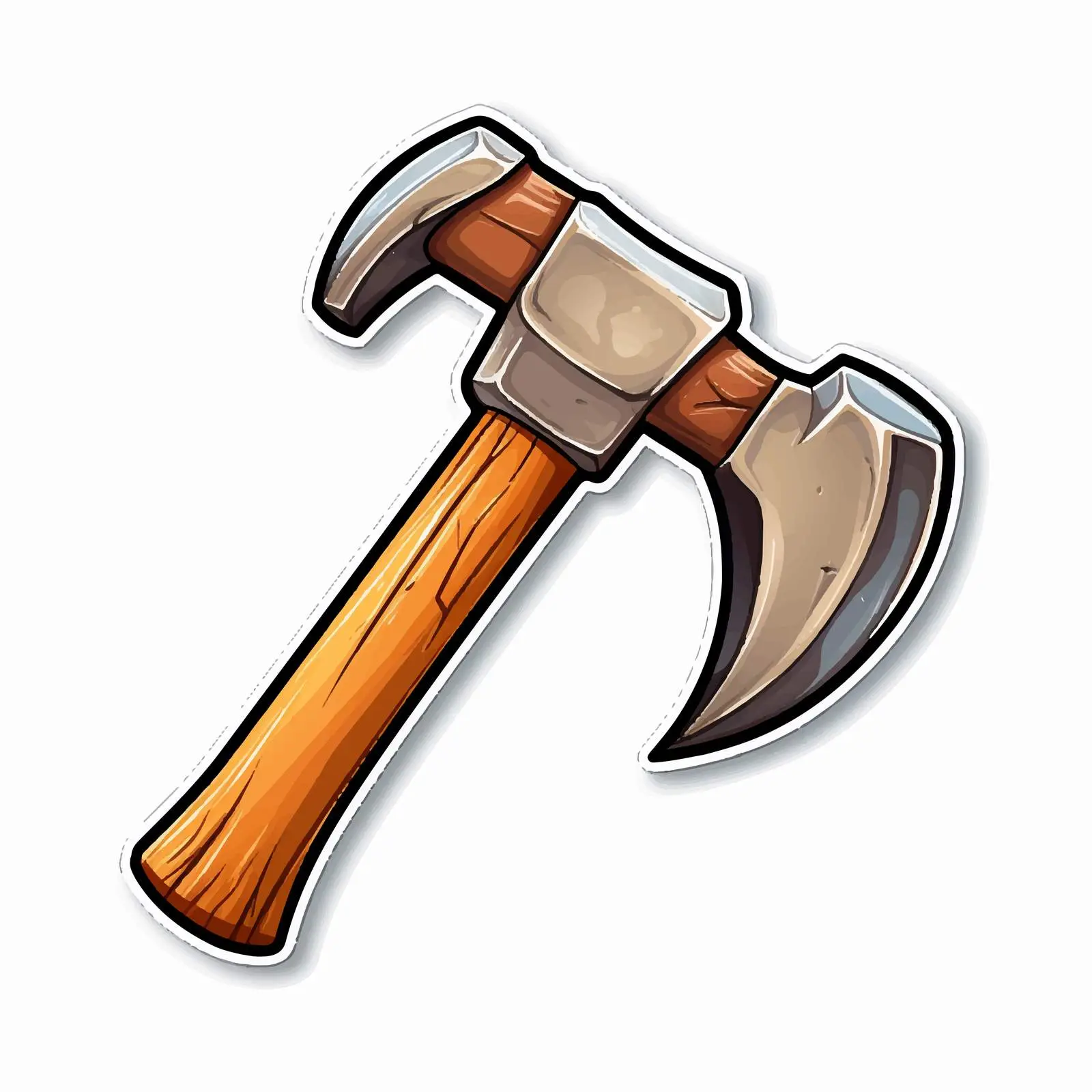 Claw Hammer Sticker Illustration on White Background – free metalwork image from Dotvec