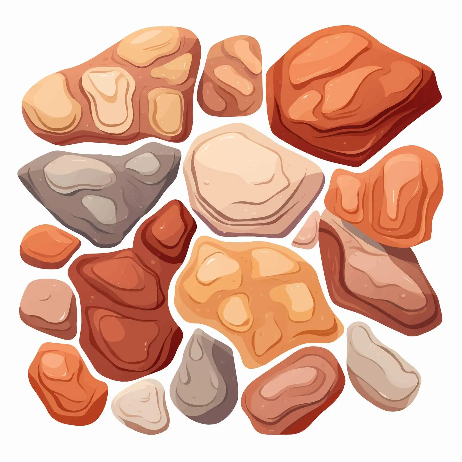 Top View Clay Vector Illustration on White Background — free download from Dotvec