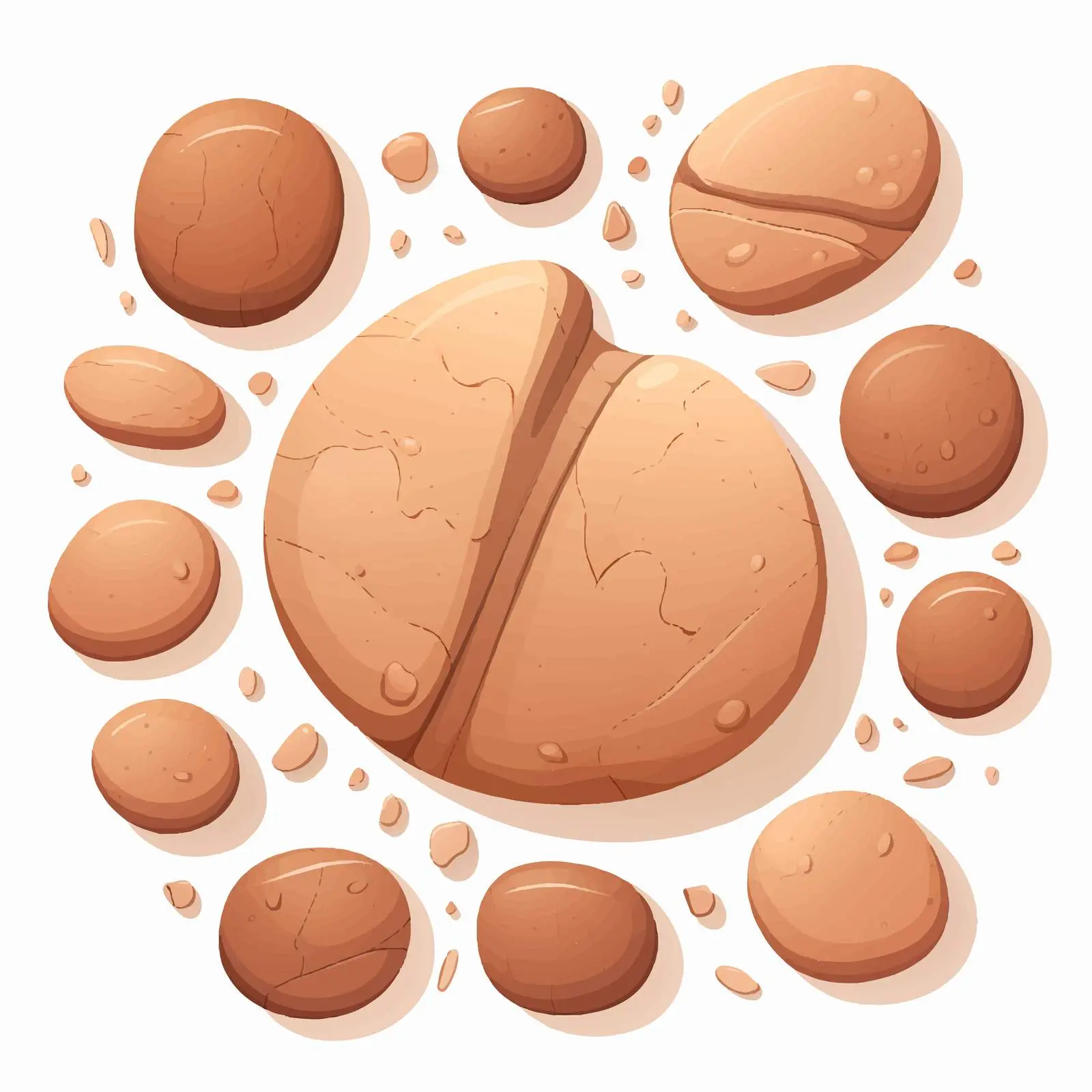 Top View Clay Vector Illustration on White Background — free download from Dotvec