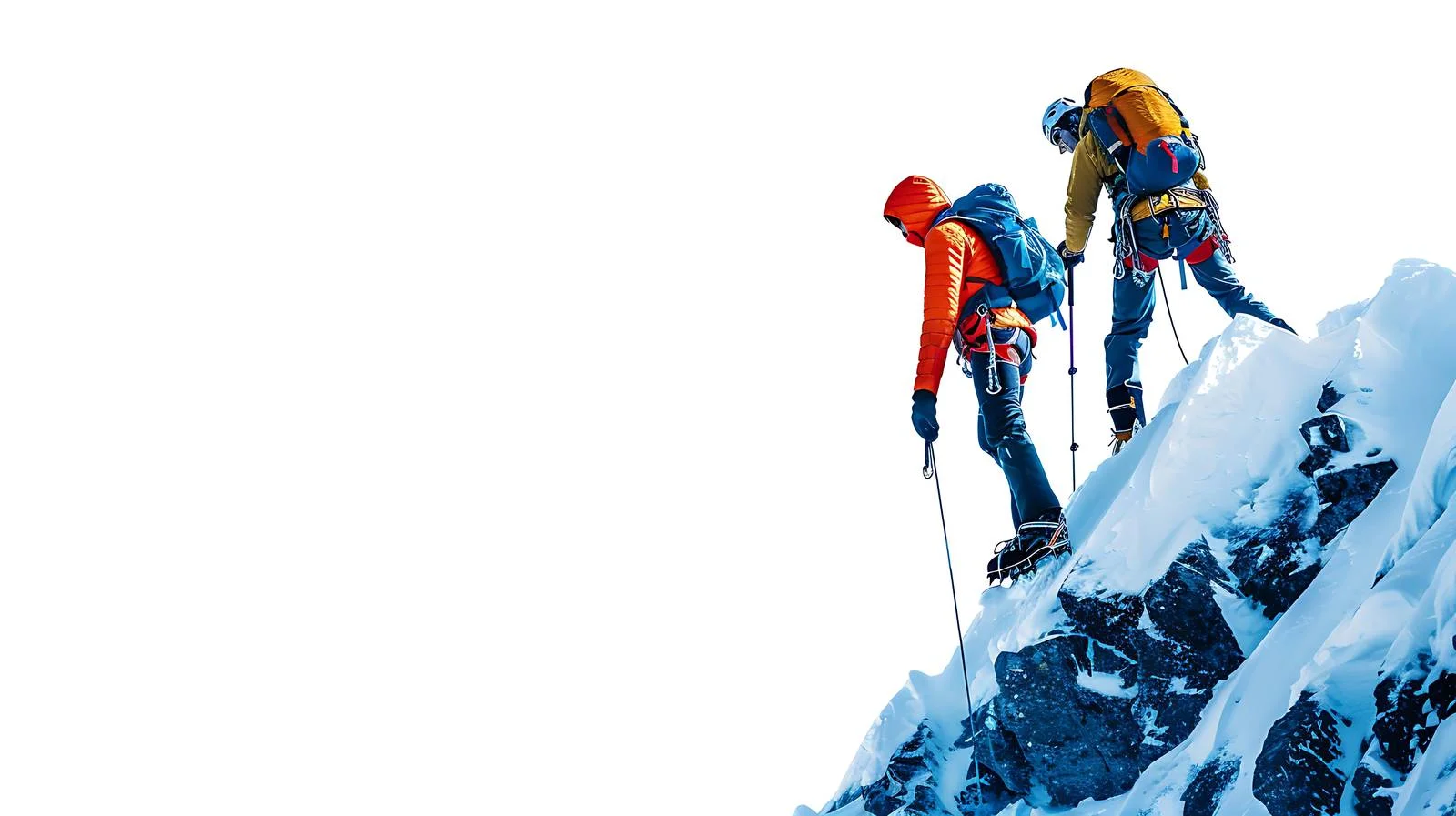 Experienced Guide Leads Clients to Summit — free download from Dotvec