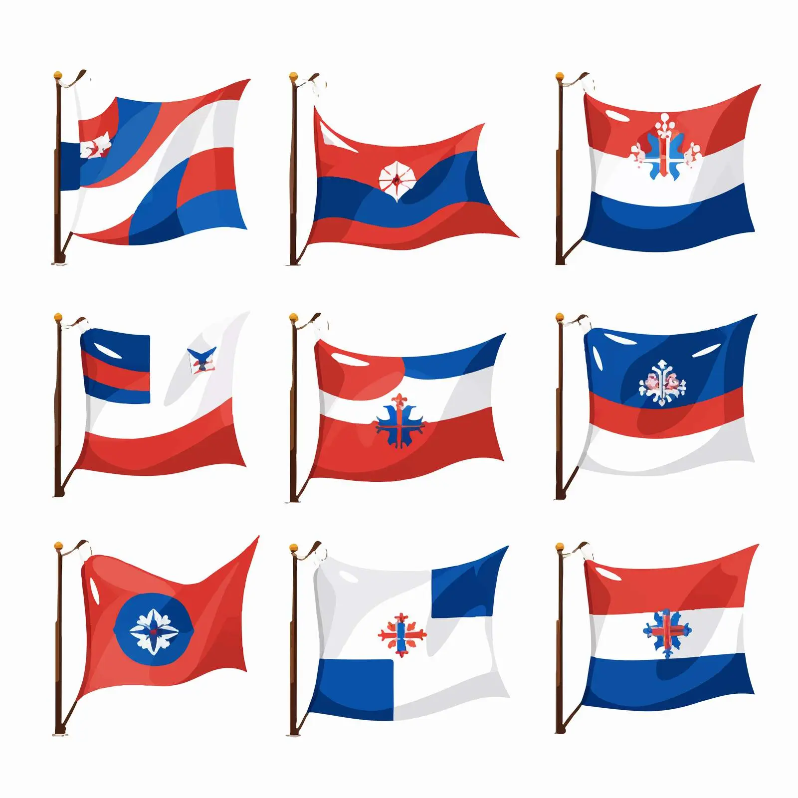 Colorful National Flag Clip Art Set — free download from Dotvec