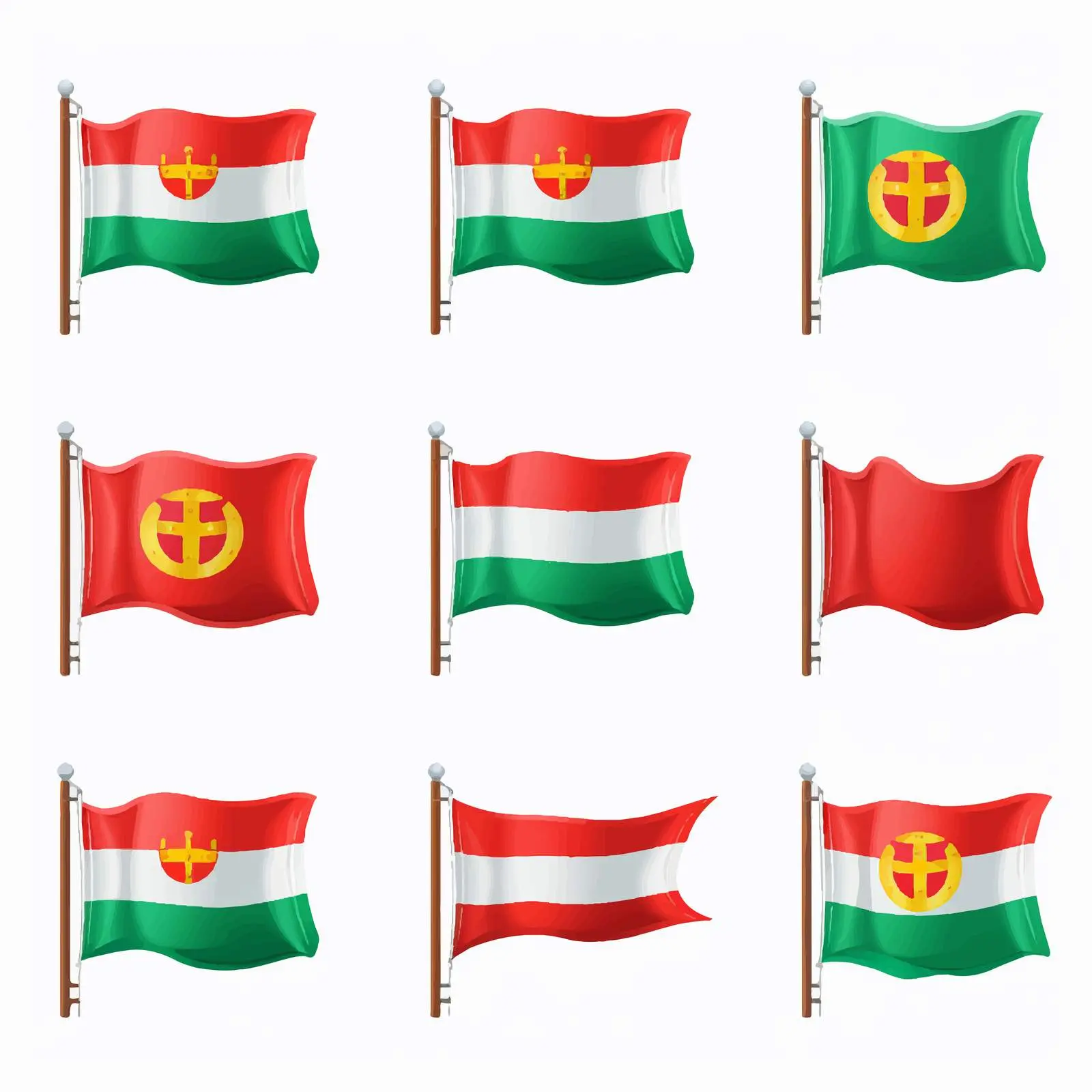 Colorful National Flag Clip Art Set — free download from Dotvec