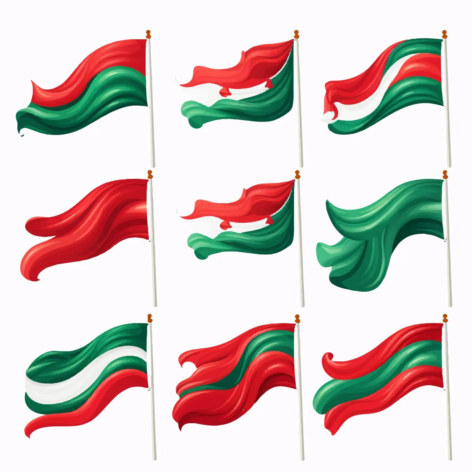 Colorful National Flag Clip Art Collection – free identity graphics image from Dotvec