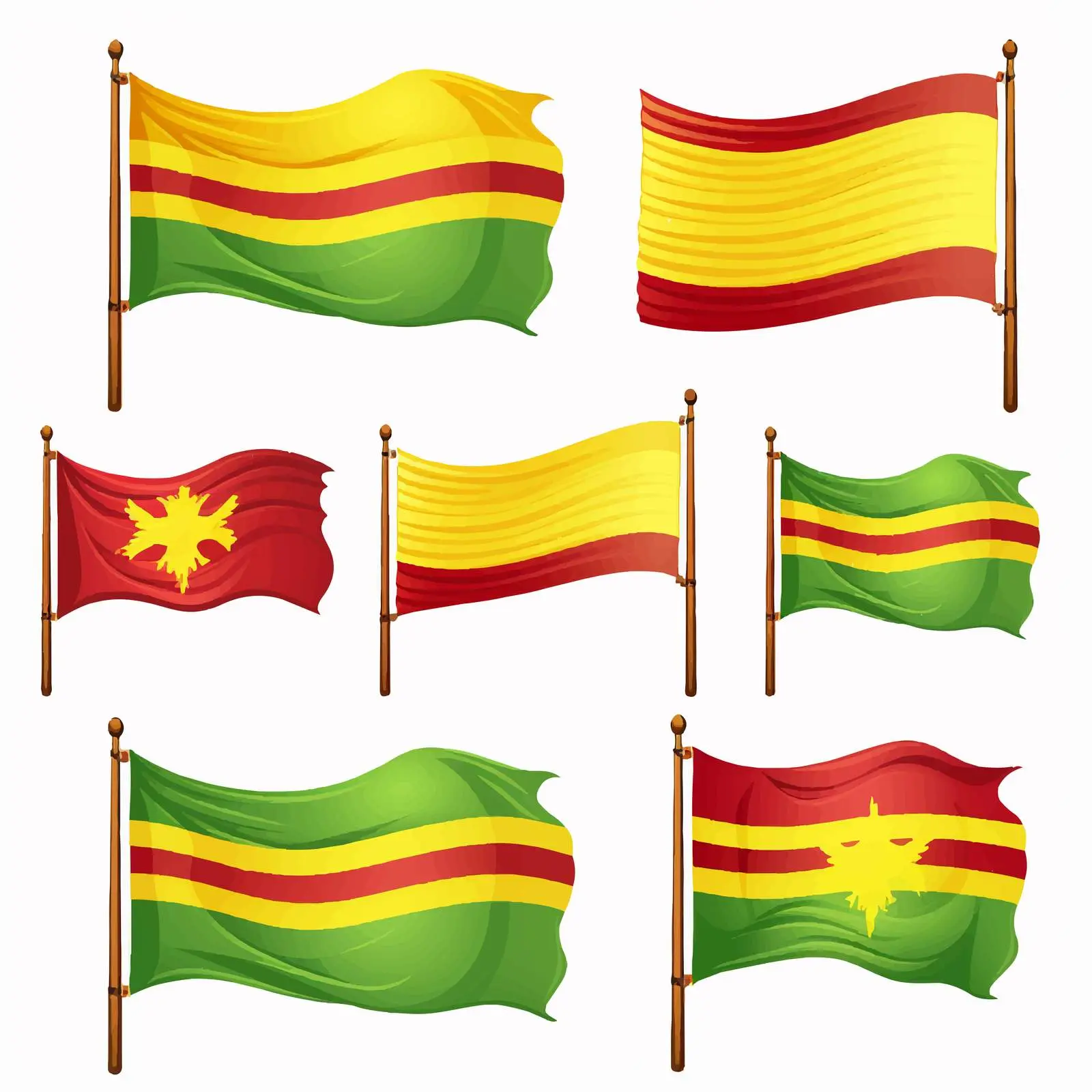 Colorful National Flag Clip Art Vectors – free identity graphics image from Dotvec