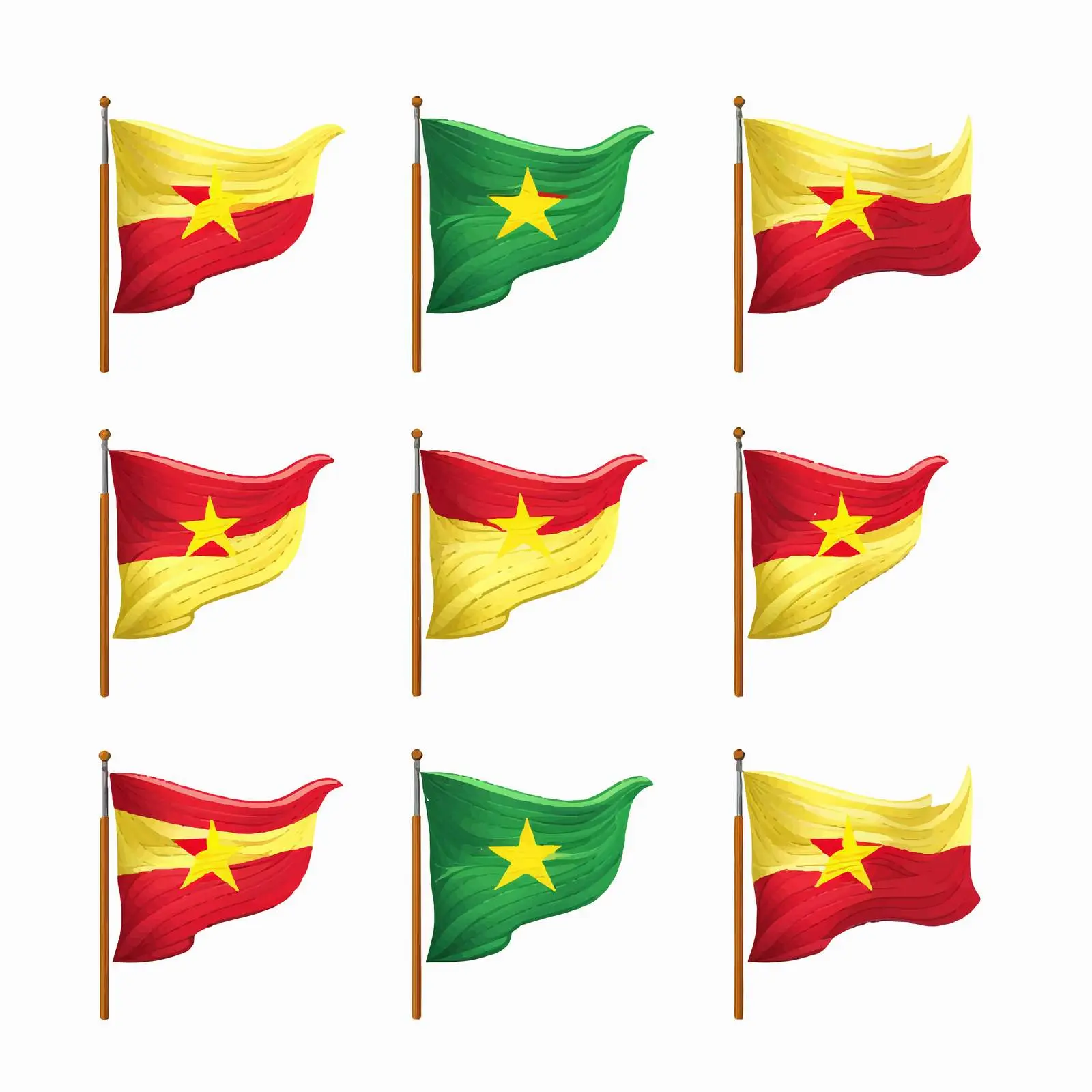 Colorful National Flag Clip Art Vectors — free download from Dotvec
