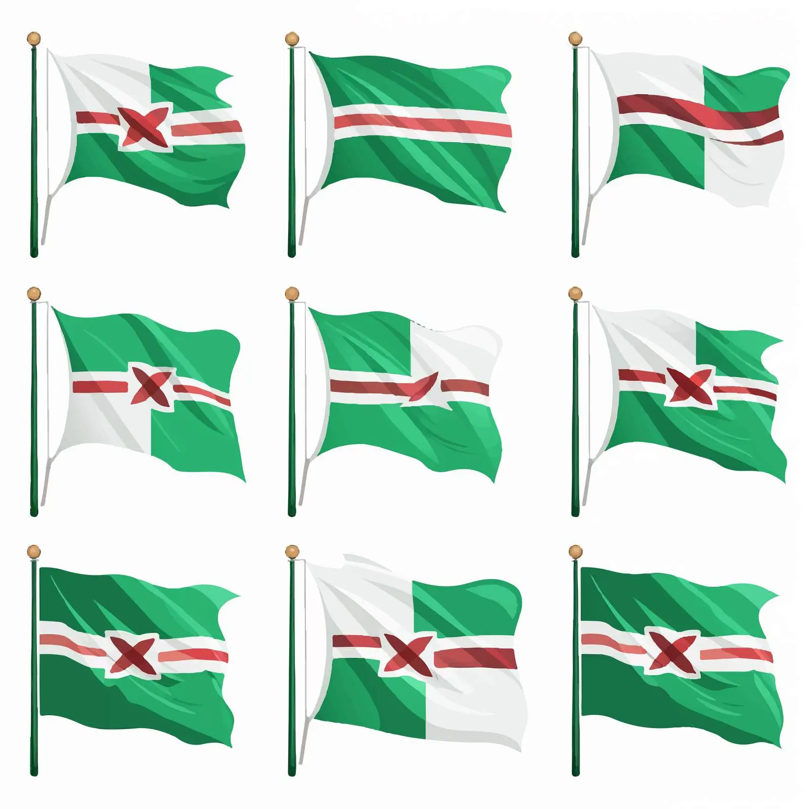 Colorful National Flags Clip Art Set — free download from Dotvec