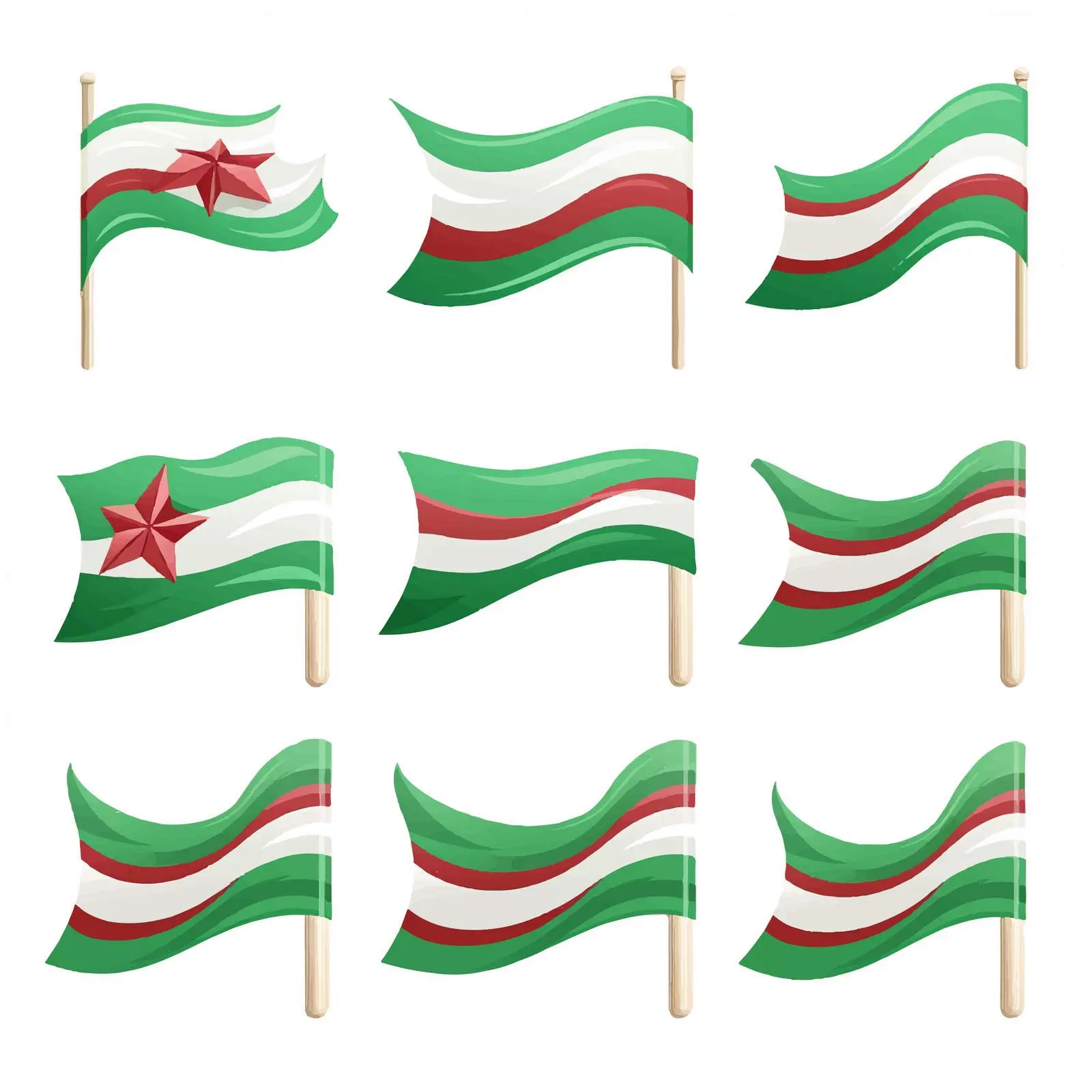 Colorful National Flags Clip Art Collection — free download from Dotvec