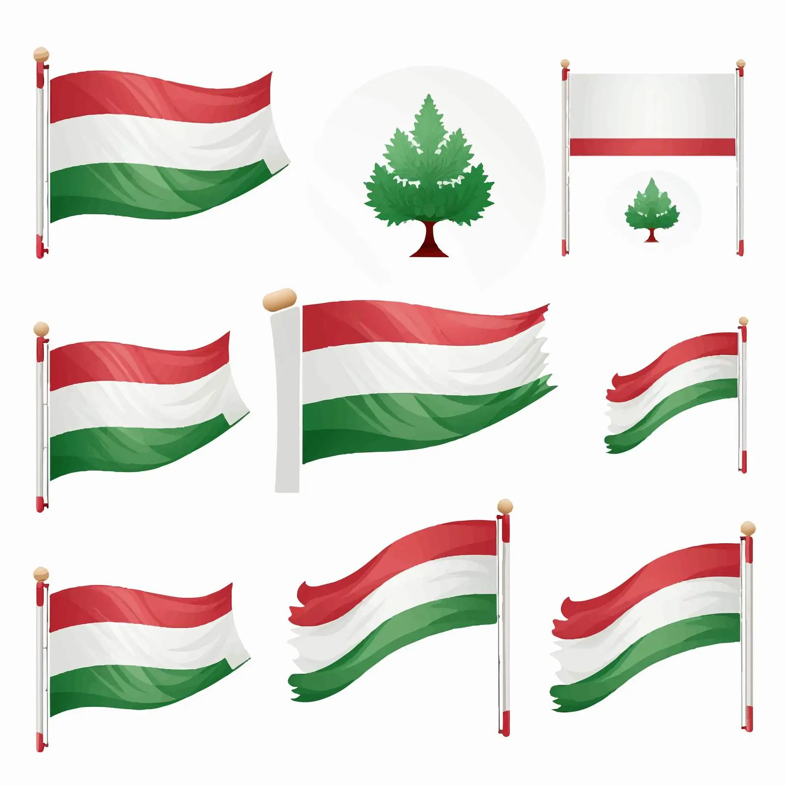 Colorful National Flag Clip Art on White Background — free download from Dotvec