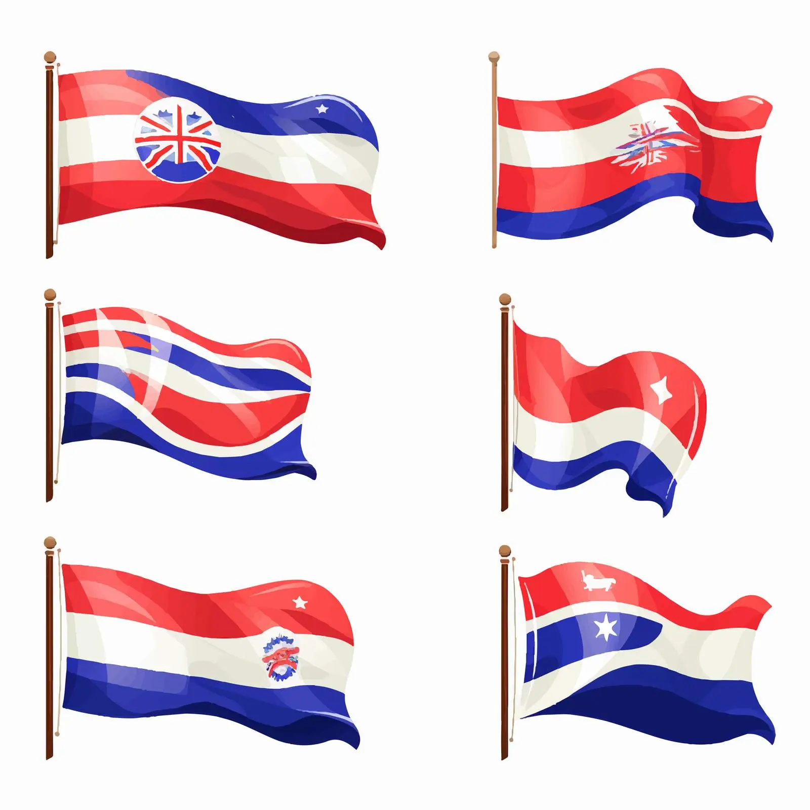Colorful National Flag Clip Art Collection — free download from Dotvec