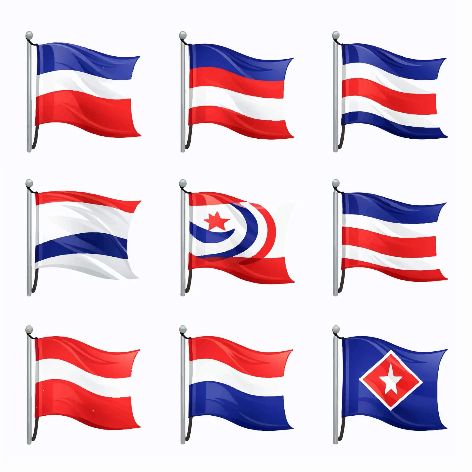 National Flag Color Clip Art Collection — free download from Dotvec