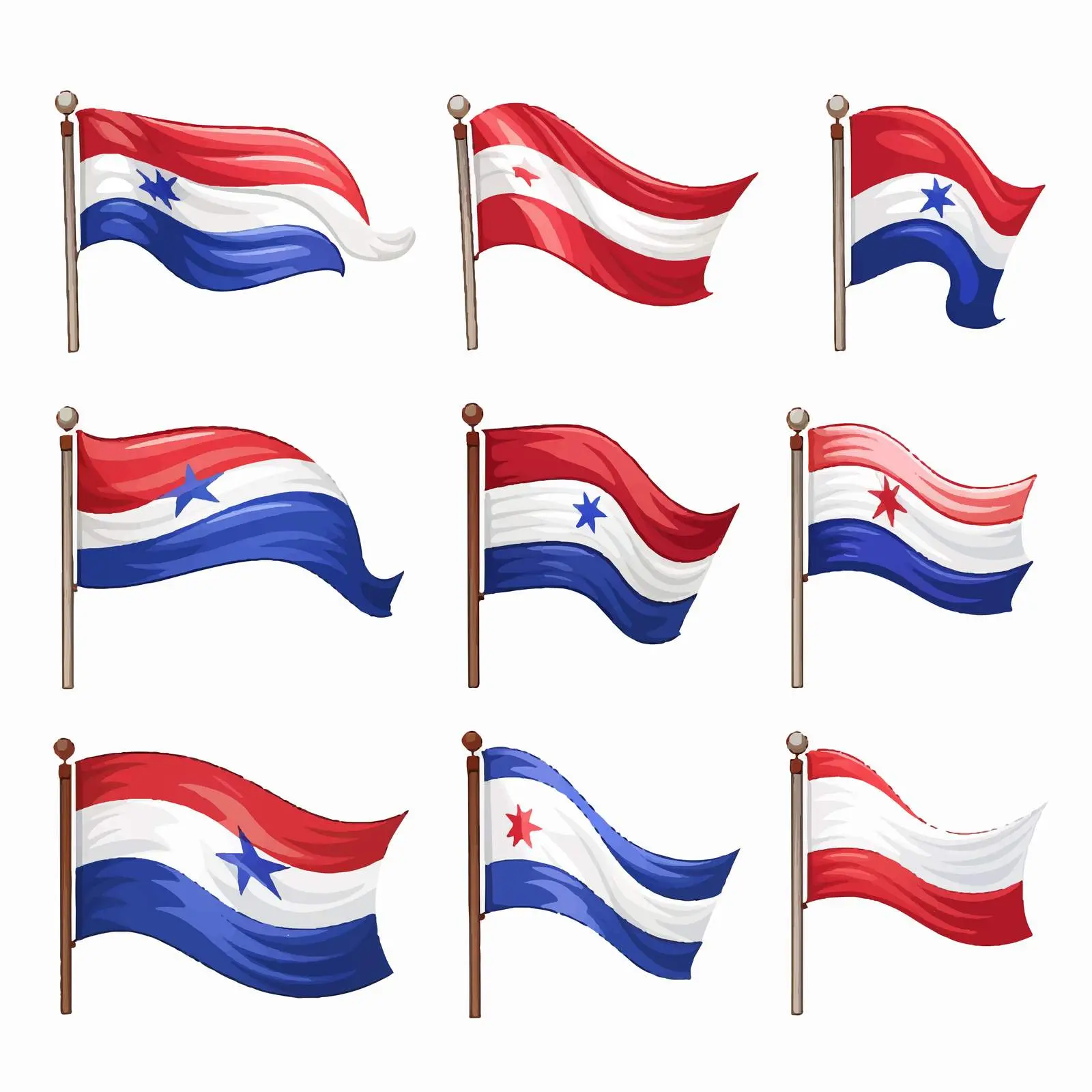 National Flag Colorful Clip Art Set — free download from Dotvec