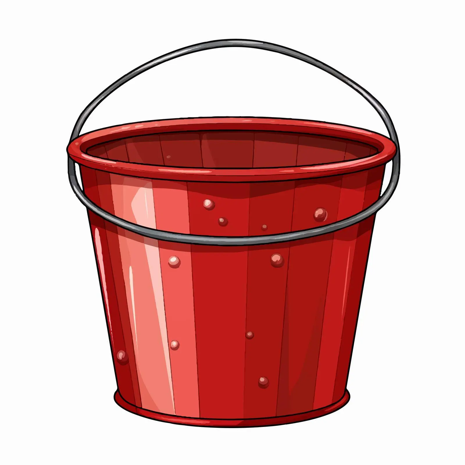Cartoon Bucket Clipart Vector Illustration — free download from Dotvec