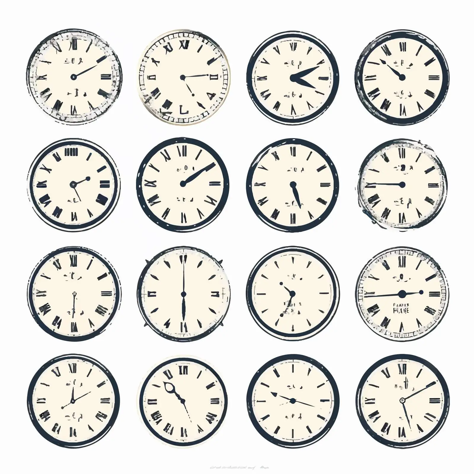 Vintage and Modern Clock Faces Collection – free watch face image from Dotvec