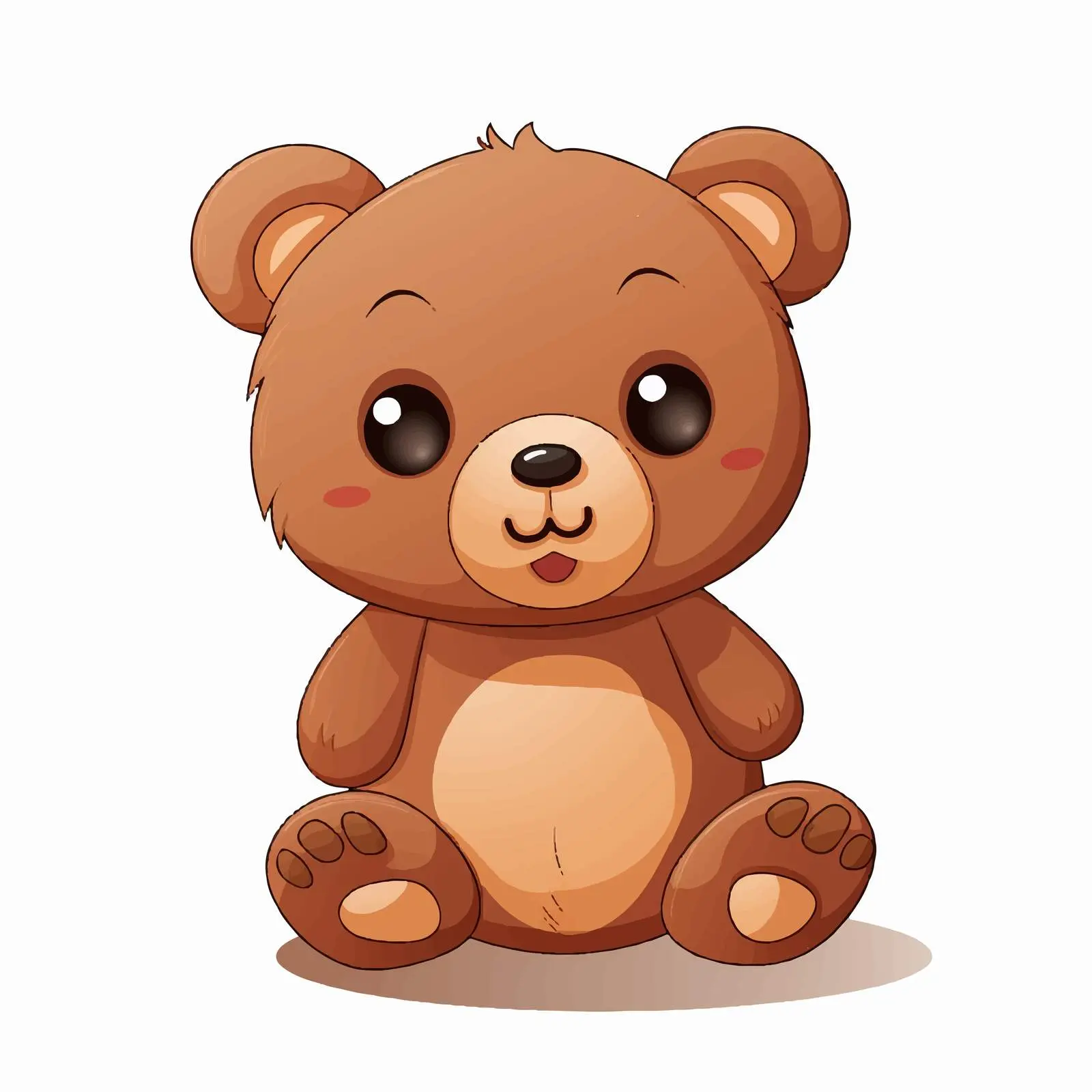 Cute Brown Teddy Bear Cartoon Vector Illustration — free download from Dotvec