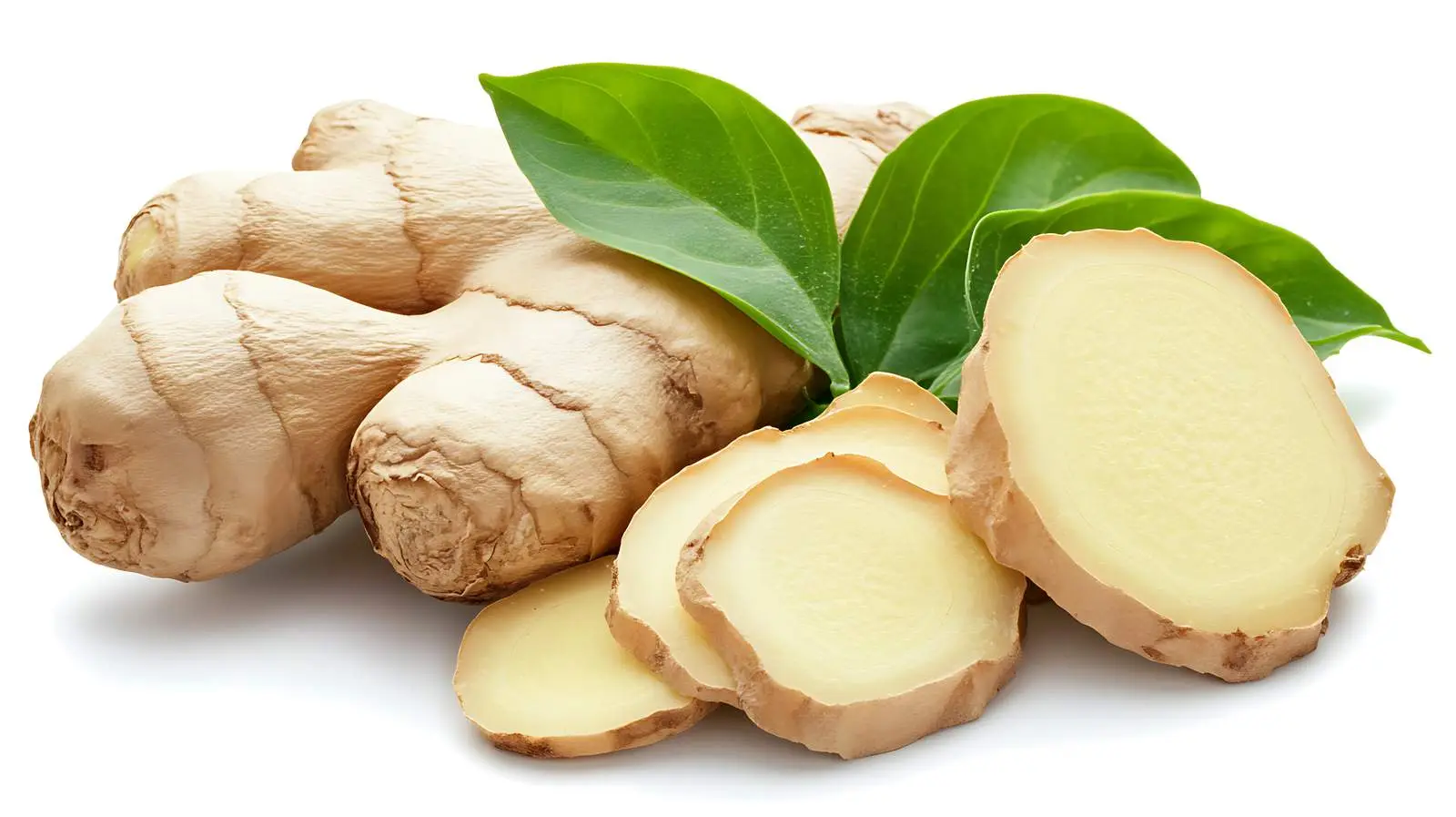 Fresh Ginger Rhizome Slices Close-up — free download from Dotvec