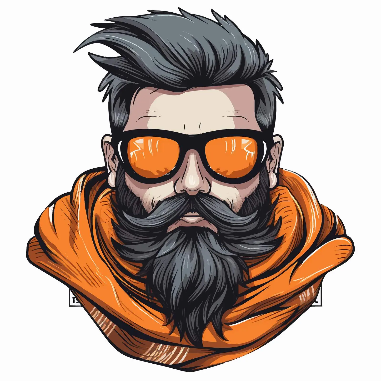 Stylish Hipster Scarf Vector Design — free download from Dotvec