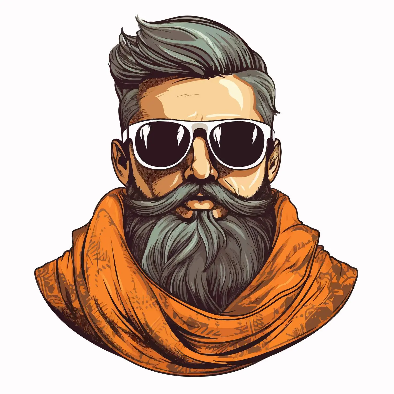 Hipster Designed Scarf Vector Illustration — free download from Dotvec