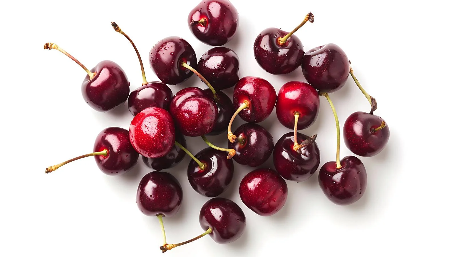 Vibrant red cherries close-up capture — free download from Dotvec