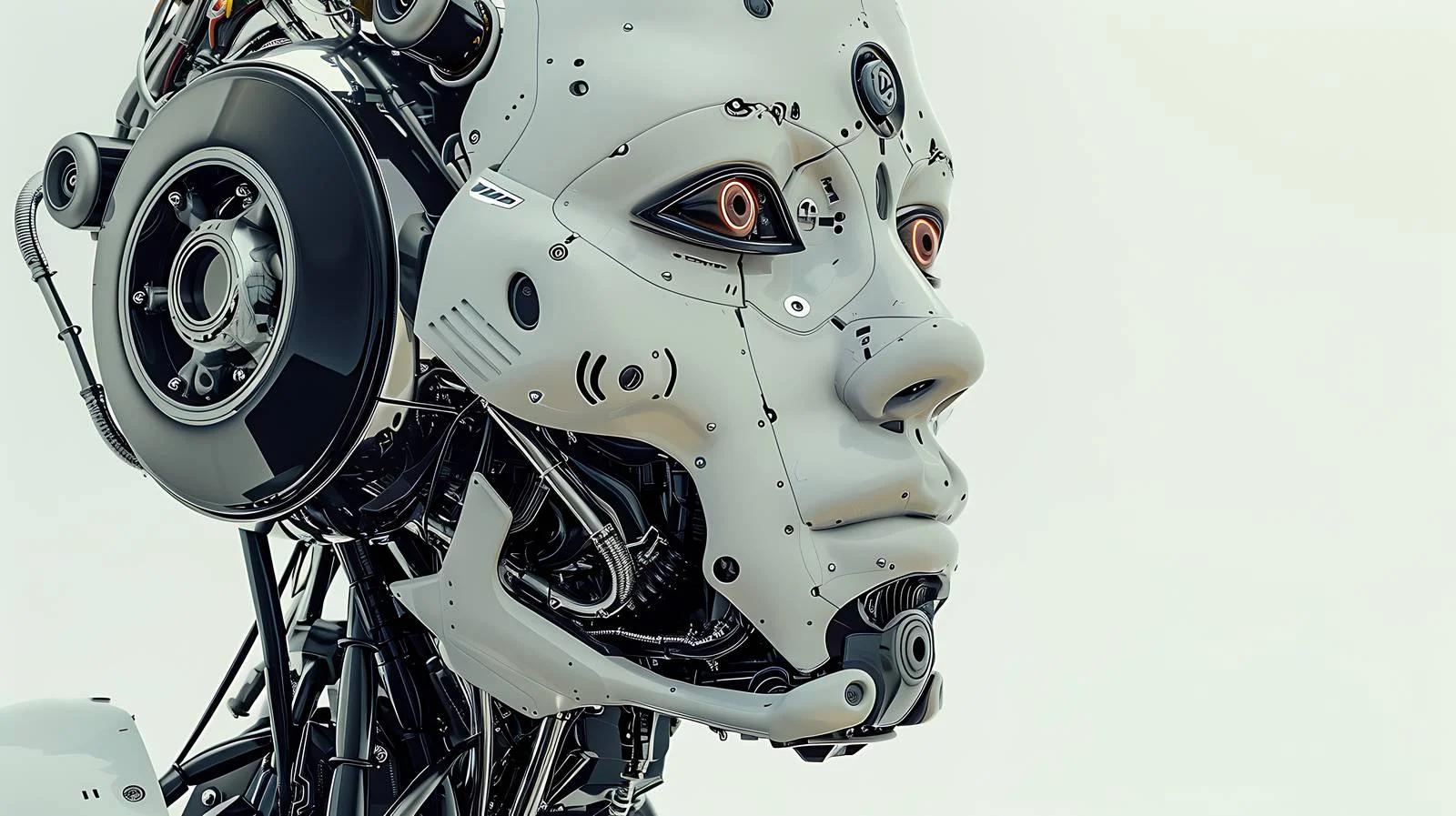 Robotic Head Close-up Image — free download from Dotvec