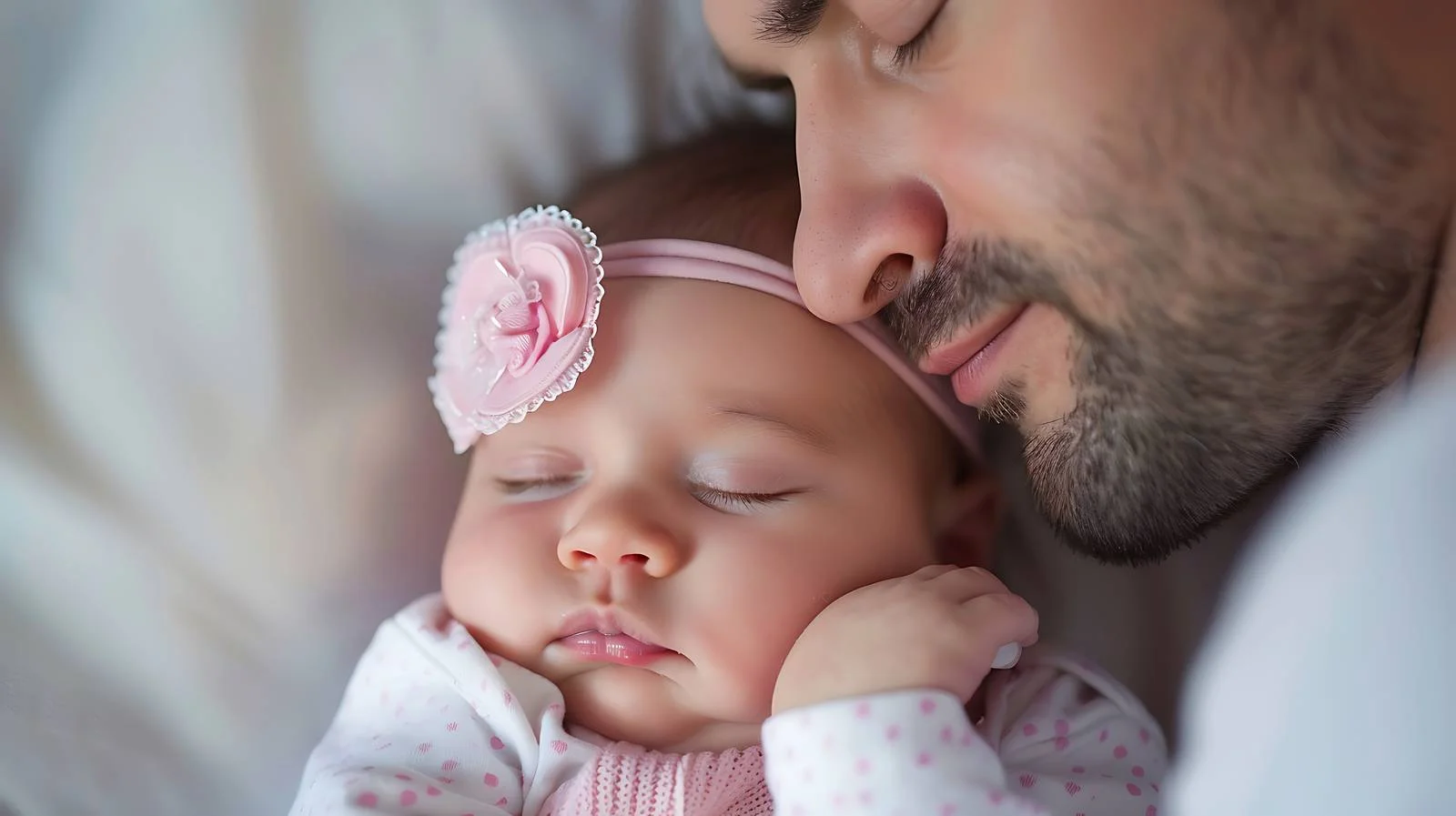 Tender moment of father and baby — free download from Dotvec