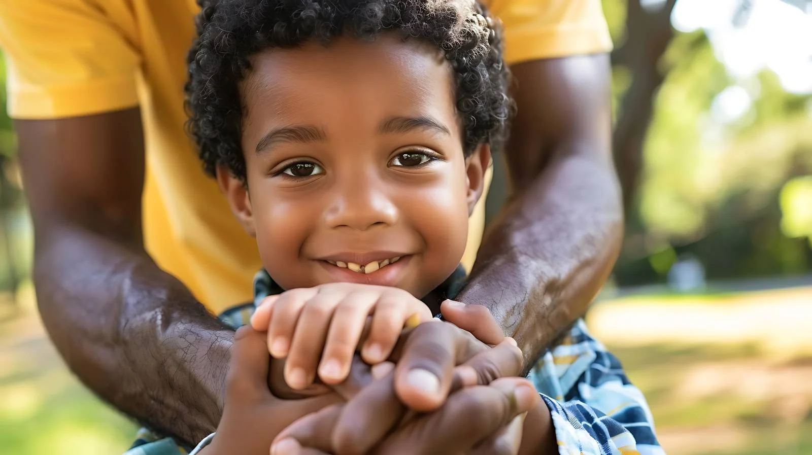 Father and Son Bonding in Park — free download from Dotvec