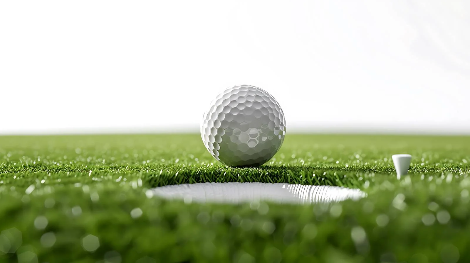 Detailed Golf Ball Near Hole on Green — free download from Dotvec
