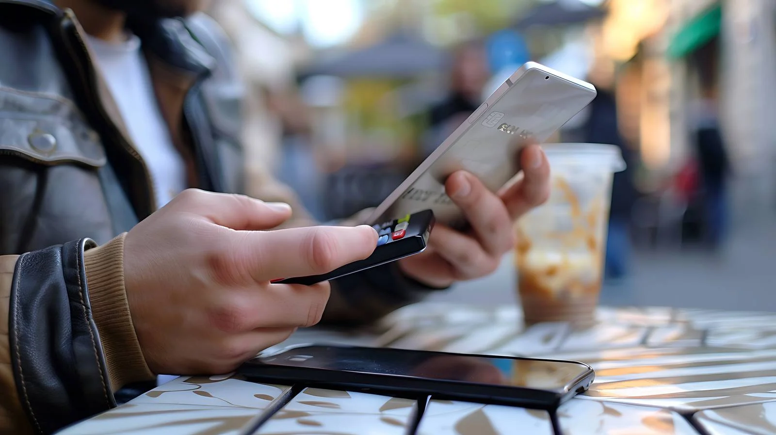 Close-up Man Making Mobile Payment — free download from Dotvec