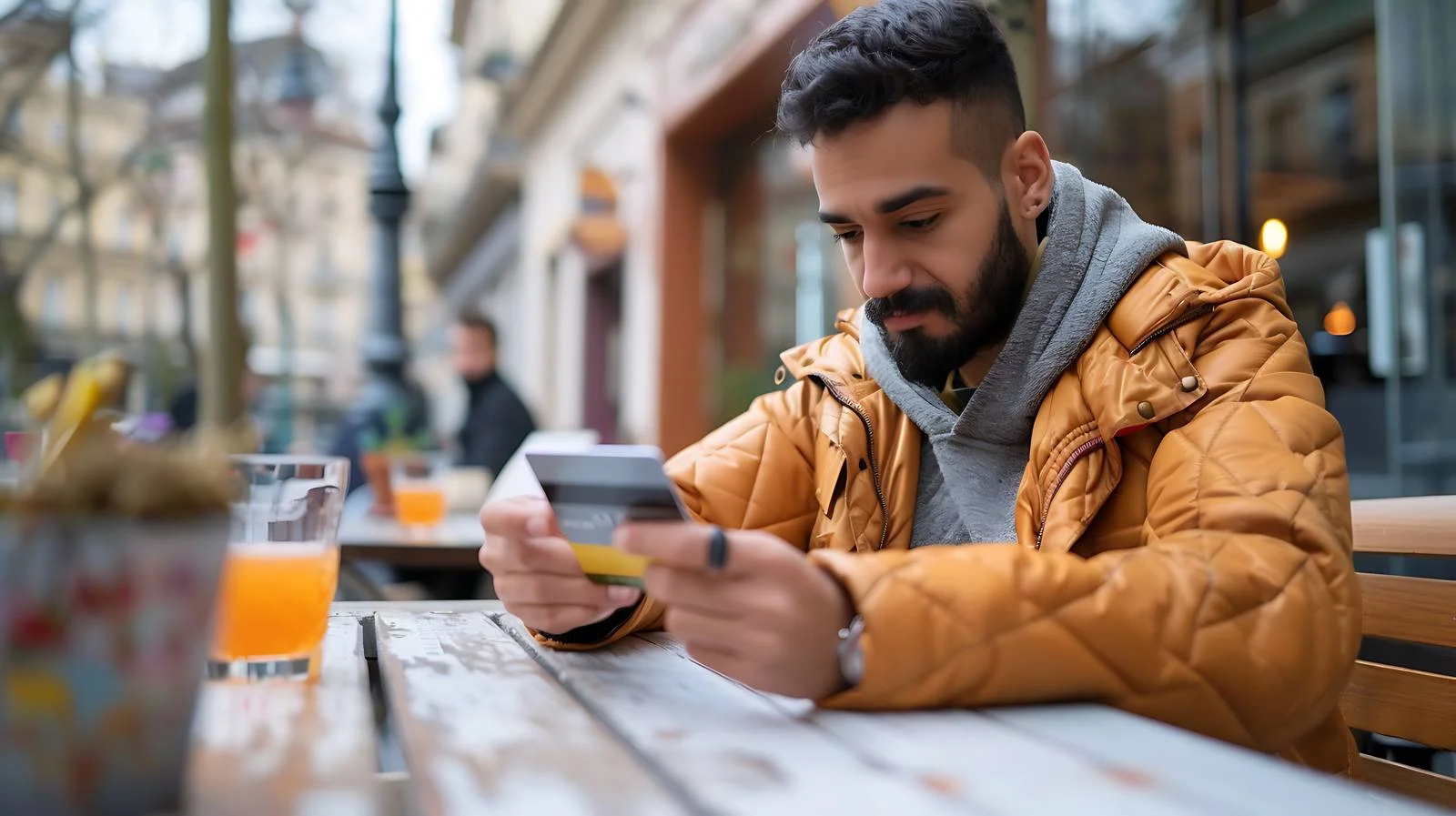 Man Making Mobile Payment with Credit Card – free transactional image from Dotvec