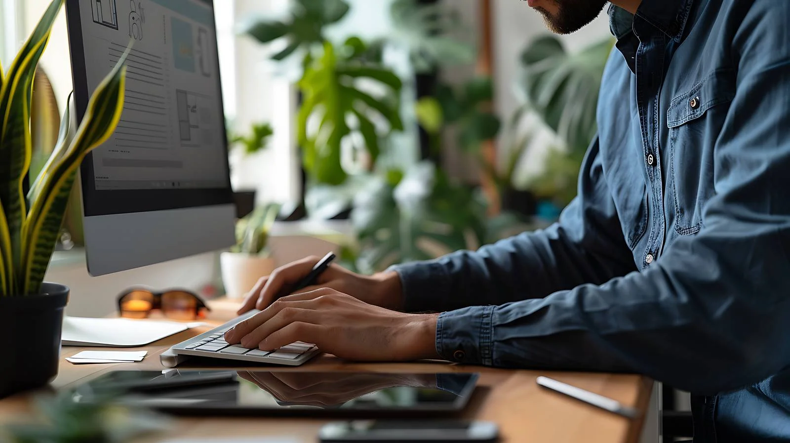 Man designing home floor plan layout — free download from Dotvec