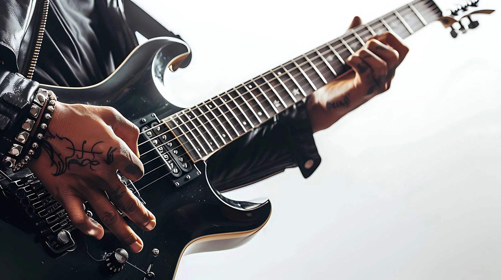 Musician Playing Guitar Close-up — free download from Dotvec