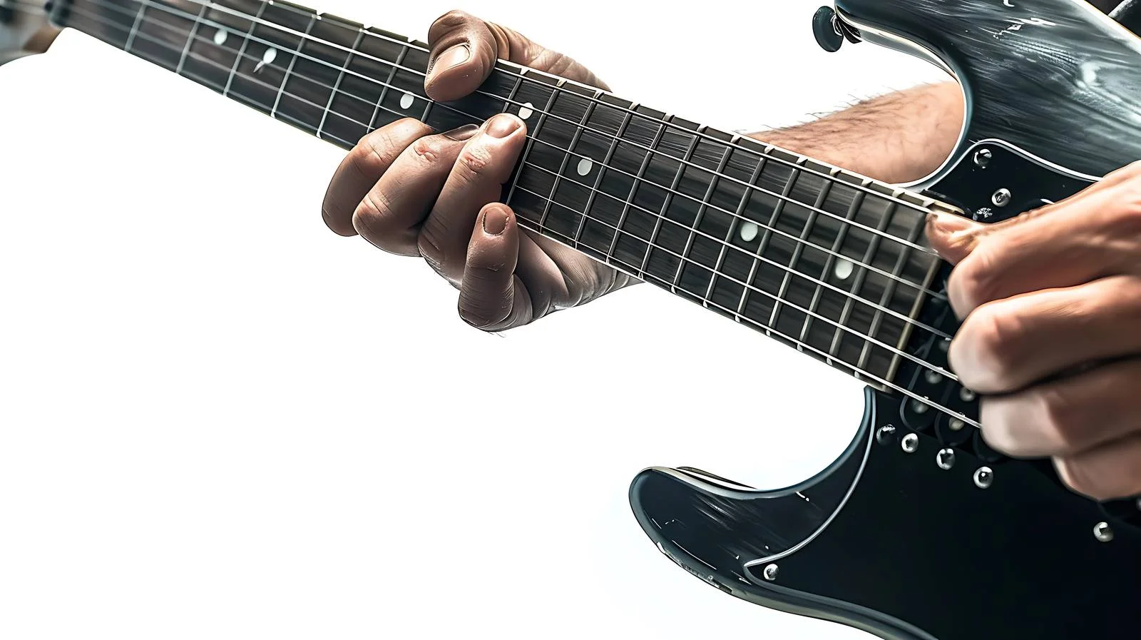 Close-up Man Hand Playing Guitar — free download from Dotvec