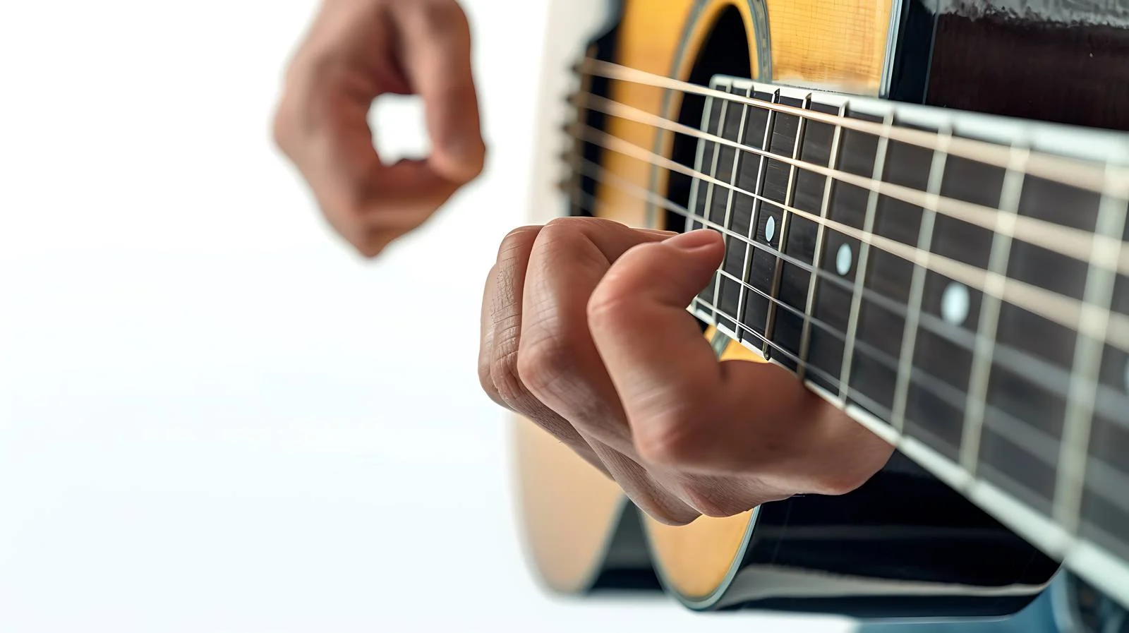 Musician Playing Guitar Close-up — free download from Dotvec