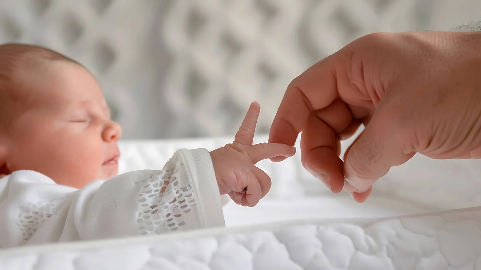 Touching Moment Between Baby and Father — free download from Dotvec