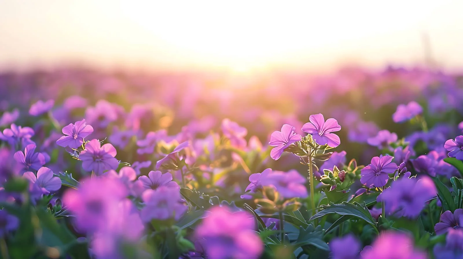 Vibrant purple field blooms close-up view — free download from Dotvec