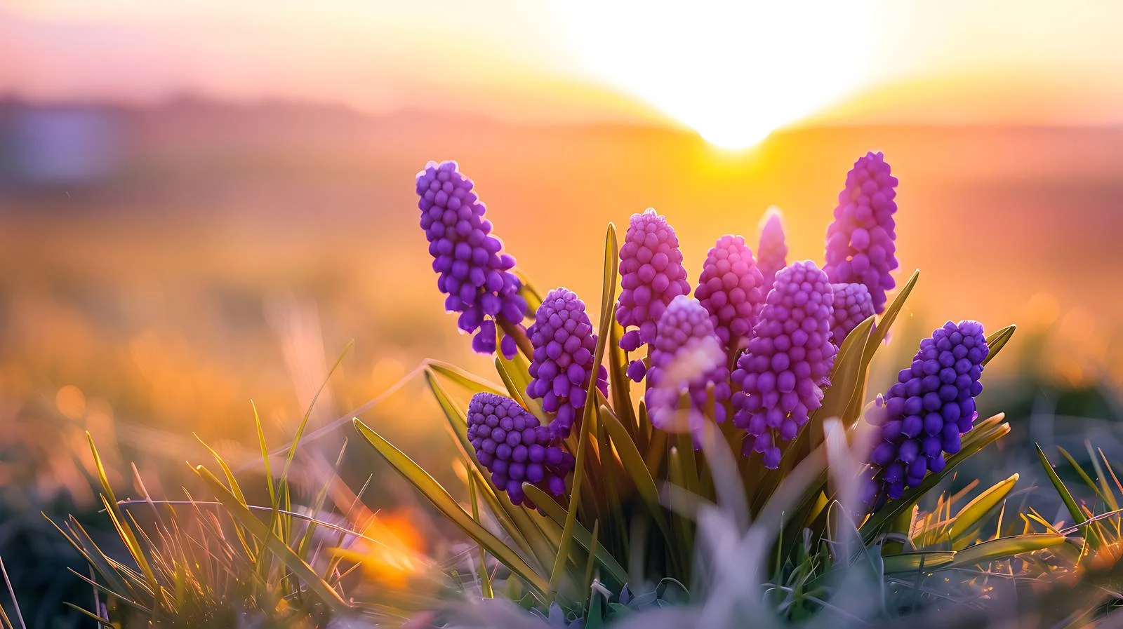 Vibrant purple flowers in a field — free download from Dotvec