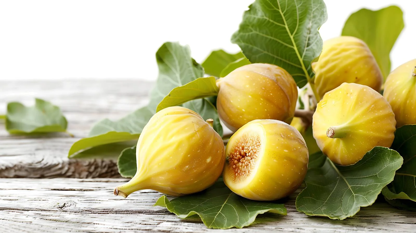 Vibrant Ripe Yellow and Green Figs Close-up — free download from Dotvec