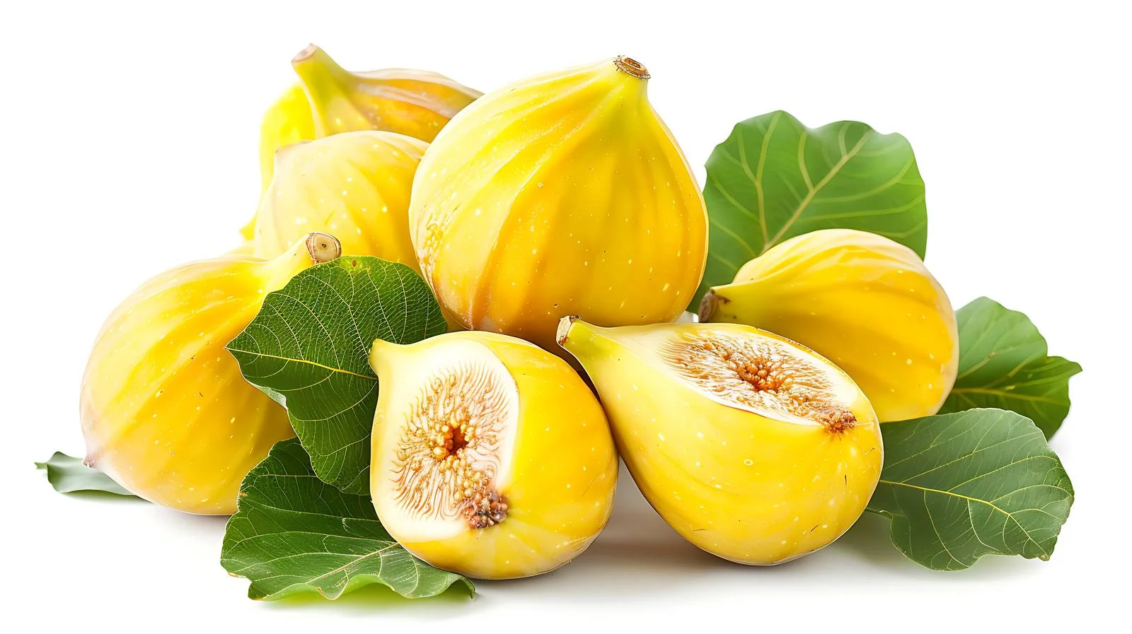 Vibrant Close-up of Ripe Yellow Figs — free download from Dotvec