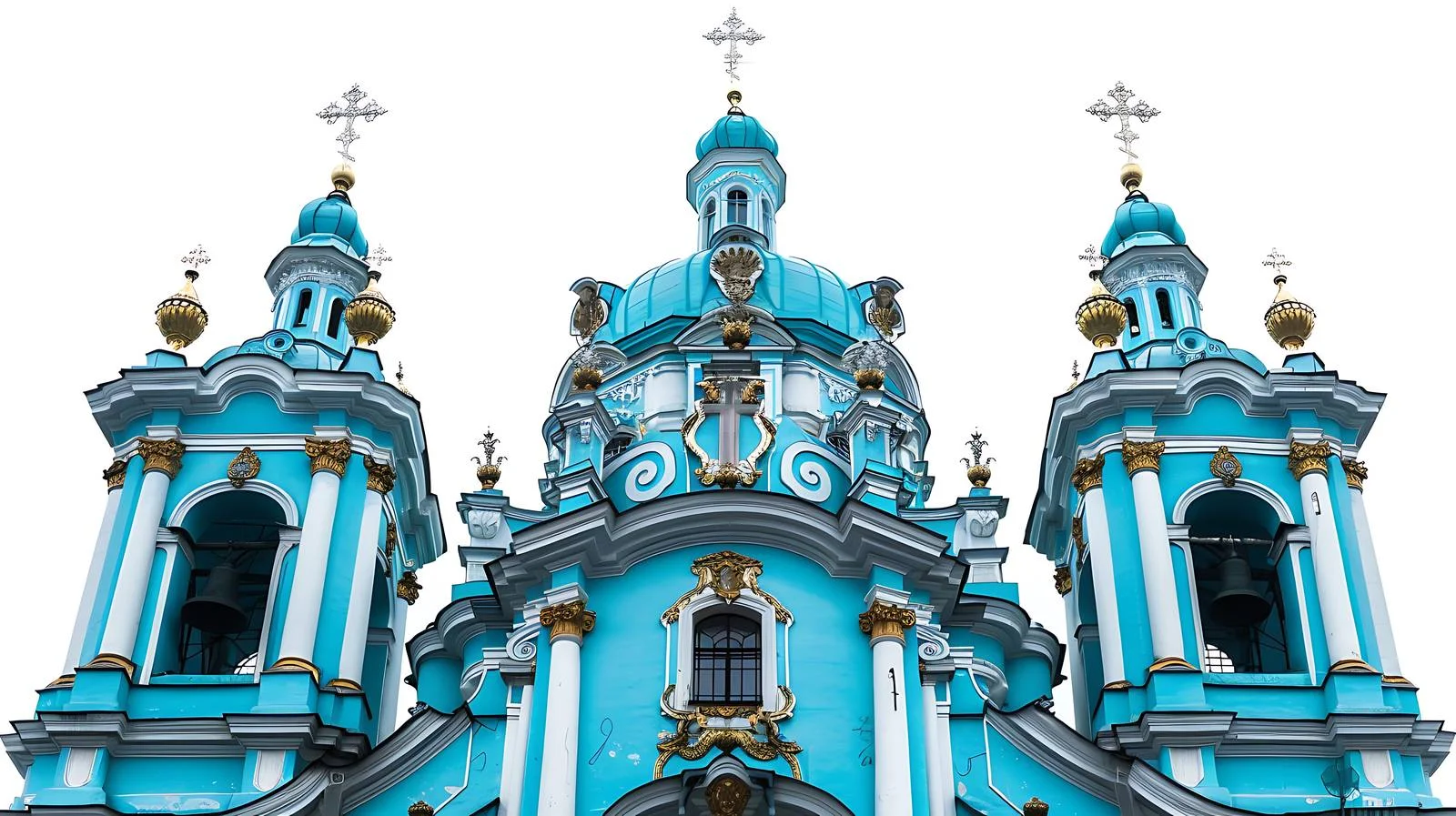Close-up of Saint Andrew's Church in Kiev – free kyiv image from Dotvec