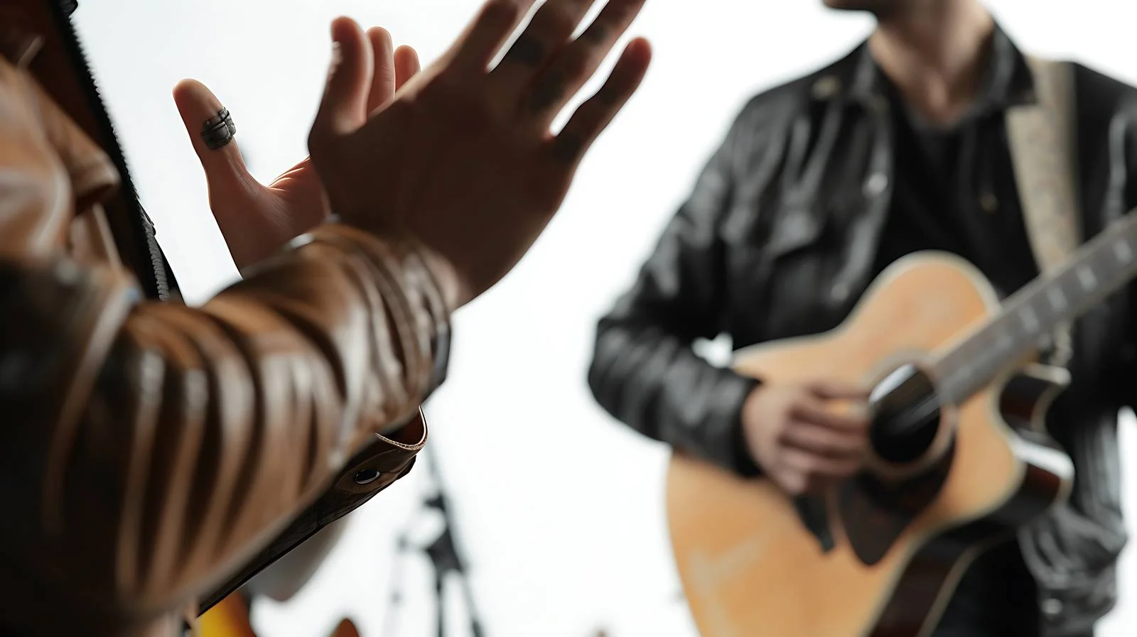 Dynamic Performer Clapping Hands in Concert — free download from Dotvec